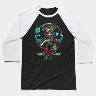 Cyborg Samurai Baseball T-Shirt